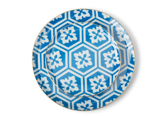 MOROCCO Blue Dessert and Dinner Plate