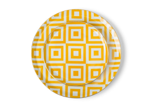 MOROCCO Yellow Dessert and Dinner Plate