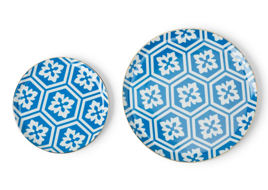 MOROCCO Blue Dessert and Dinner Plate