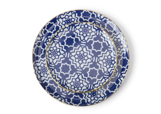 MOROCCO Dark Blue Dessert and Dinner Plate