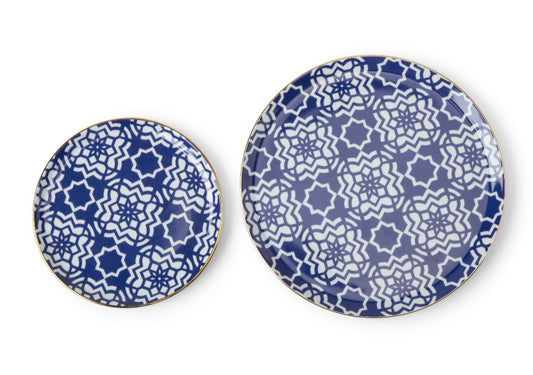 MOROCCO Dark Blue Dessert and Dinner Plate