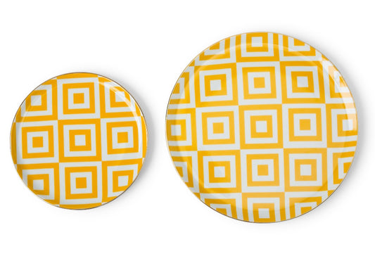 MOROCCO Yellow Dessert and Dinner Plate