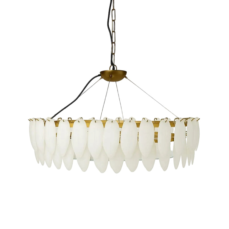 Aura - Frosted Glass Leaf Chandelier