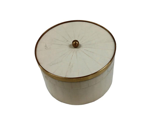 Bone Inlay Round Box - Small