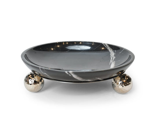 Black Marble Serving Bowl