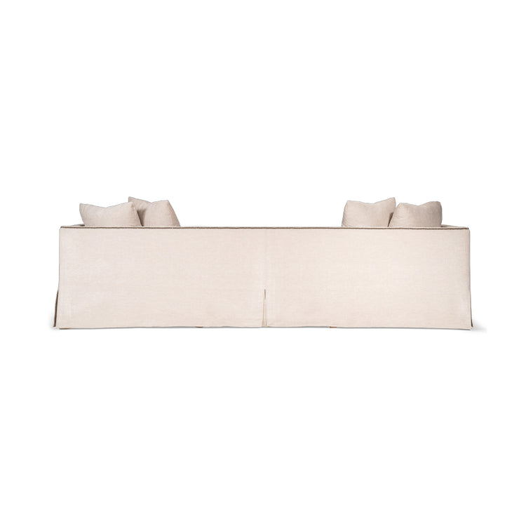 Carlisle Skirted Sofa, Natural Linen