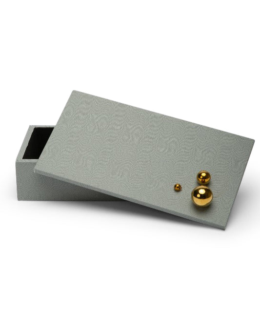 Giobagnara Leather Box with Golden Bubbles