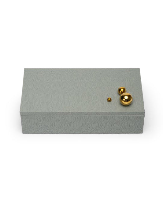 Giobagnara Leather Box with Golden Bubbles