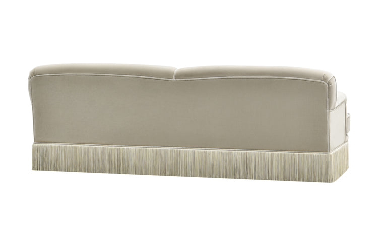 Basel Fringe Sofa, Beige