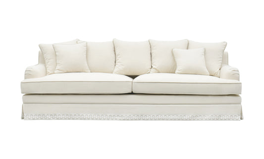 Dawes Fringe Sofa, Cream/Teal - 2