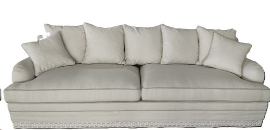 Dawes Fringe Sofa, Cream/Teal -2