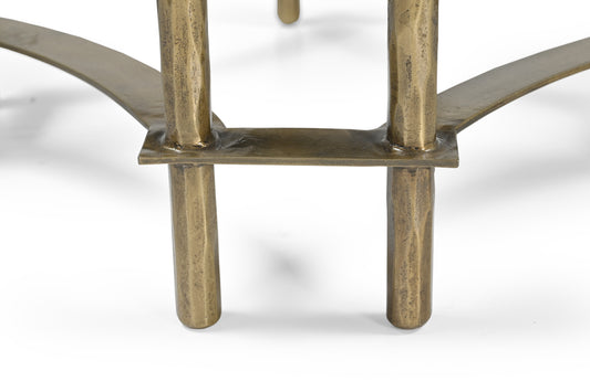 Pierre Iron Side Table w/ Marble Top