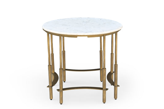 Pierre Iron Side Table w/ Marble Top - II