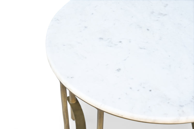 Pierre Iron Side Table w/ Marble Top - II