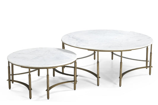 Elliot Iron Coffee Table with Marble top SET of 2 - II