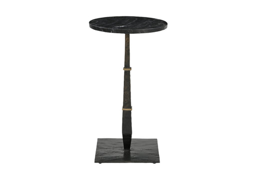 Hugo Iron Side Table w/ Marble Top