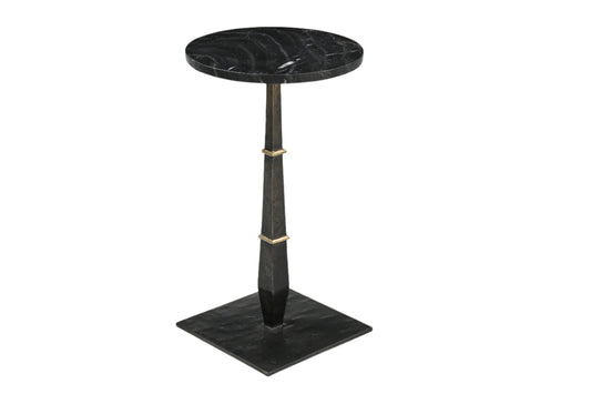 Hugo Iron Side Table w/ Marble Top