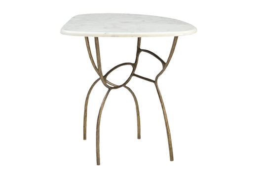 Giovanni Iron Side Table w/ Marble top Set of 2