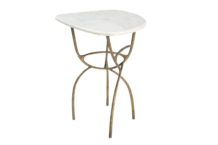 Giovanni Iron Side Table w/ Marble top Set of 2