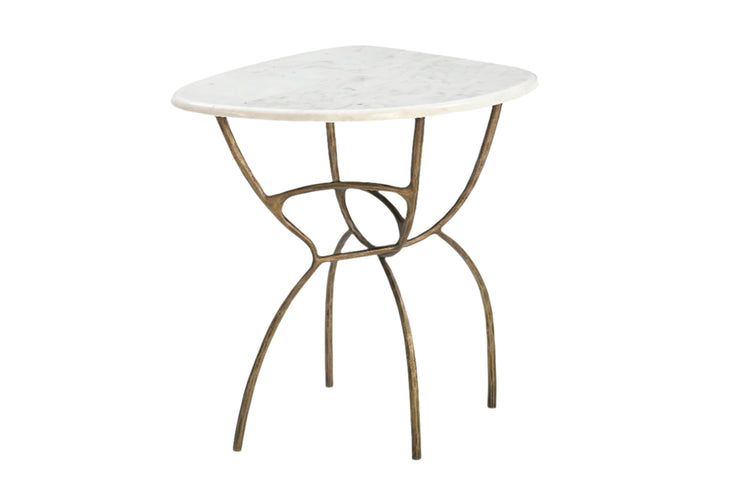 Giovanni Iron Side Table w/ Marble top Set of 2