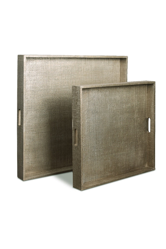 Seal Faux Raffia Tray S/2