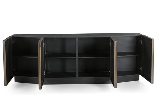 WOODEN SIDEBOARD WITH IROON DOORS