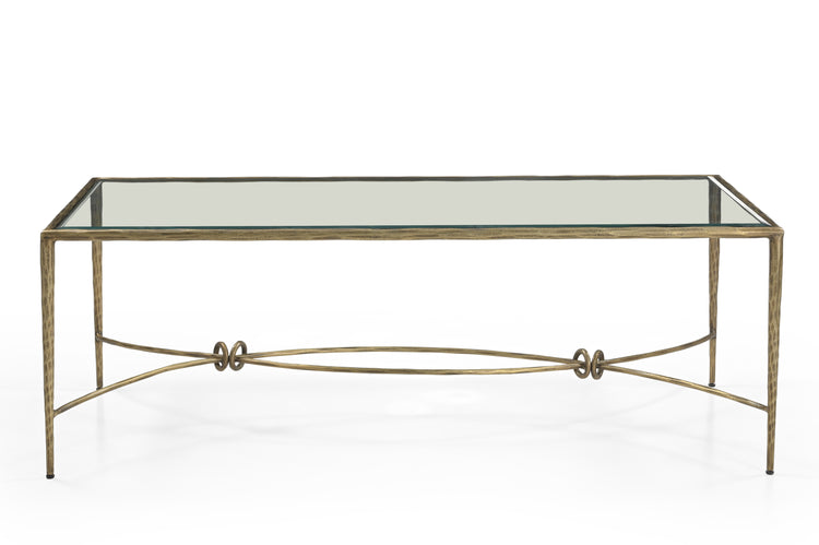 COFFEE TABLE WITH GLASS TOP