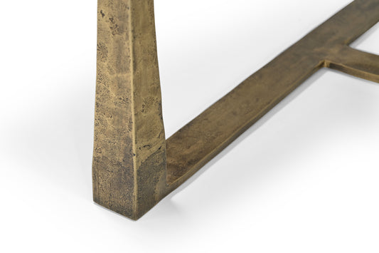 IRON COFFEE TABLE WITH MARBEL TOP