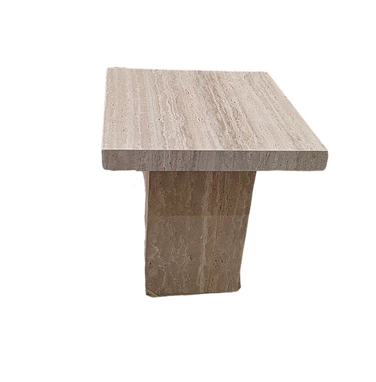 Athena Travertine Side Table