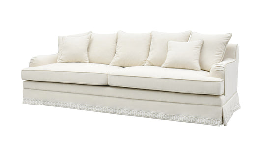 Dawes Fringe Sofa, Cream/Teal - 2
