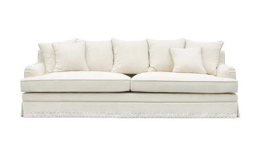 Dawes Fringe Sofa, Cream/Teal - 2