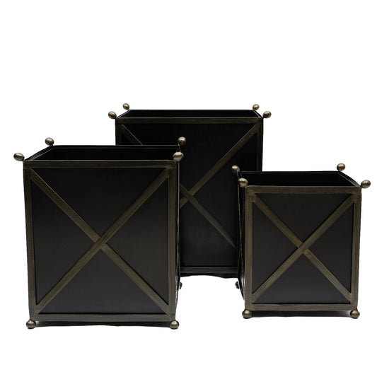Gold X-Pattern Planter