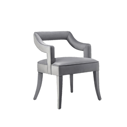 Tiffany Grey Velvet Chair