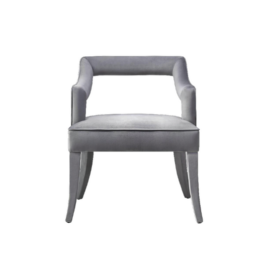 Tiffany Grey Velvet Chair