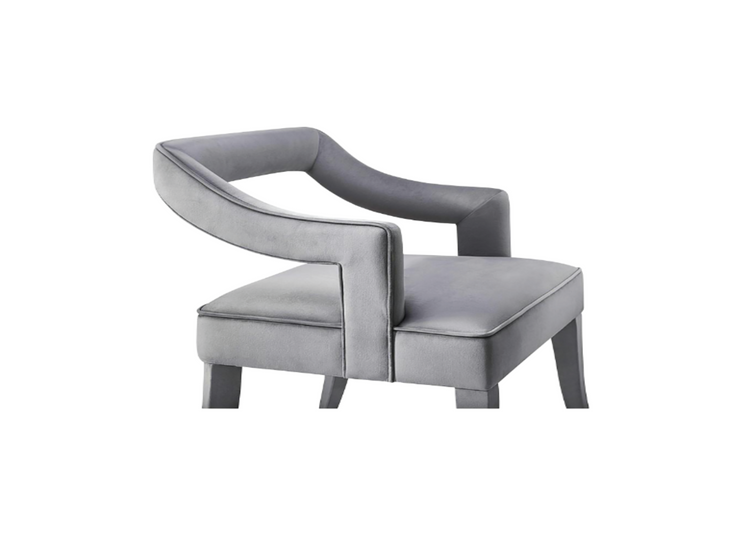Tiffany Grey Velvet Chair