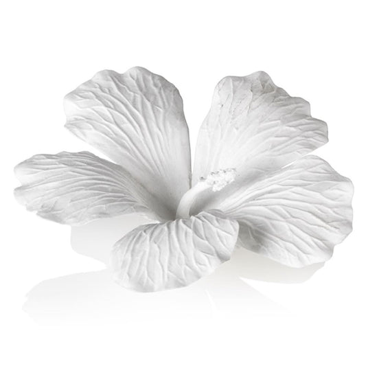 White Bone China Hibiscus Flower