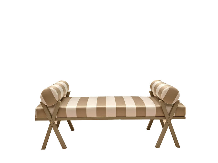 Markiz Pouf Light Brown & Beige