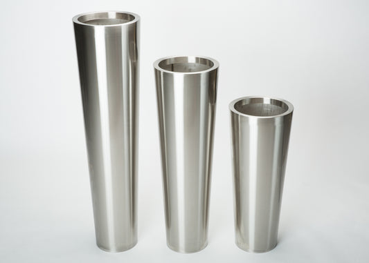 Silver Stainless Steel Planters.