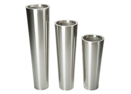 Silver Stainless Steel Planters.