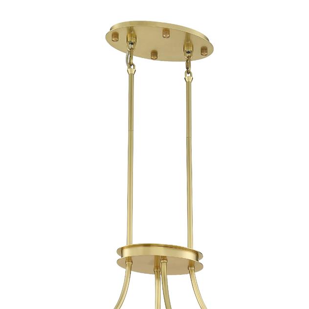 Clover 12 Light Aged Brass Chandelier