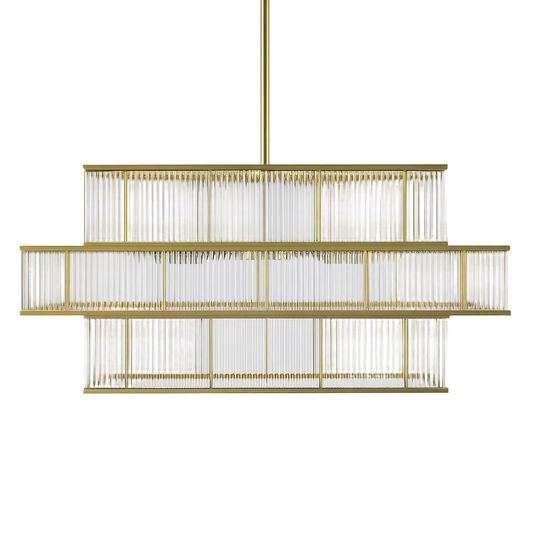 Elysian - Metal Hanging Lamp with Glass Rods