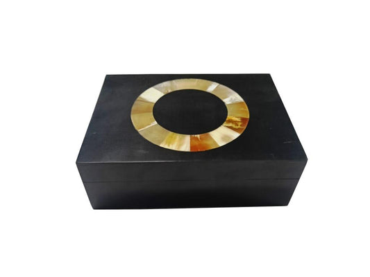 Black Box with Bone Inlay Circle