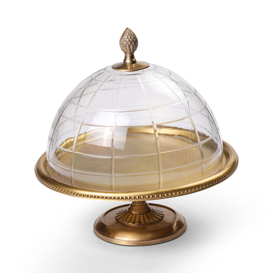 Cake Stand with Glass Dome - C