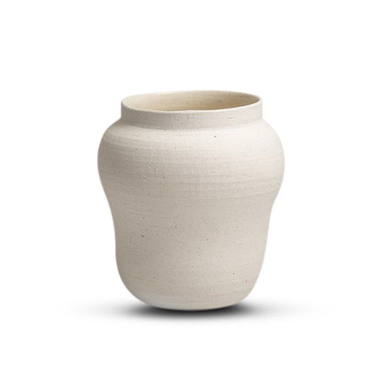Pottery Vase - Sand Surface White - A
