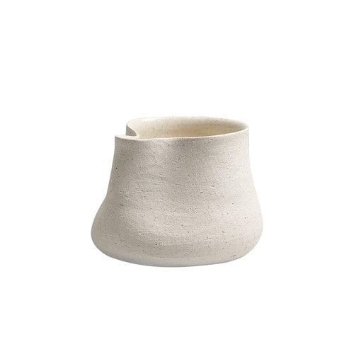 Pottery Vase - Sand Surface White C