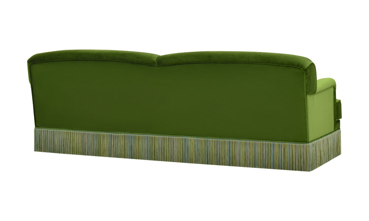 Basel Fringe Sofa, Emerald Green