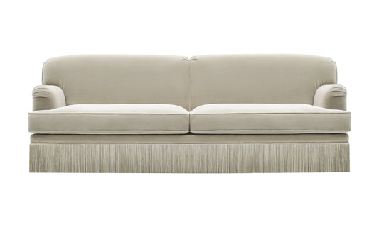 Basel Fringe Sofa, Beige