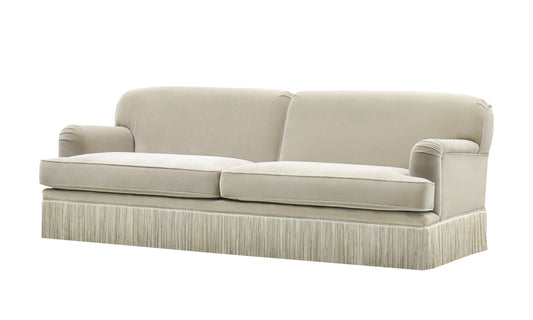 Basel Fringe Sofa, Beige