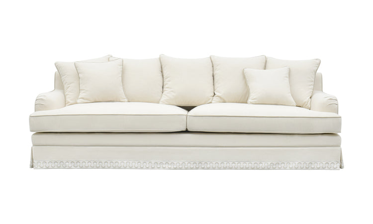 Dawes Fringe Sofa, Cream/Teal - 2