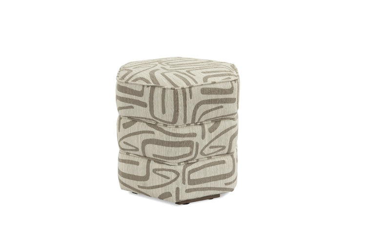 Modern Hexagonal Abstract Pattern Ottoman